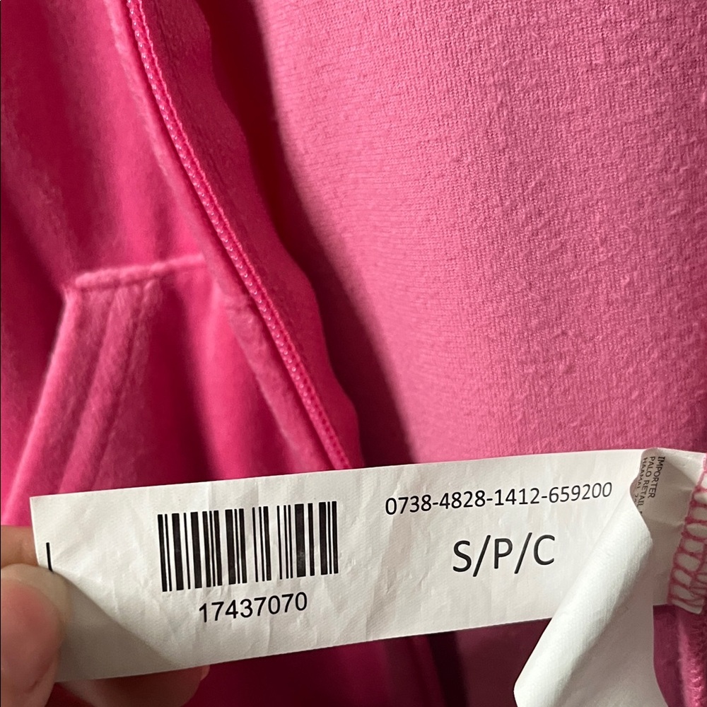 PLAYBOY Pink Velour Full Zip Hoodie Rhinestone Bunny Logo Size Small - Picture 3 of 9